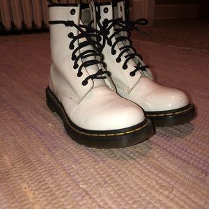Patent Leather White Dr. Martens 1460